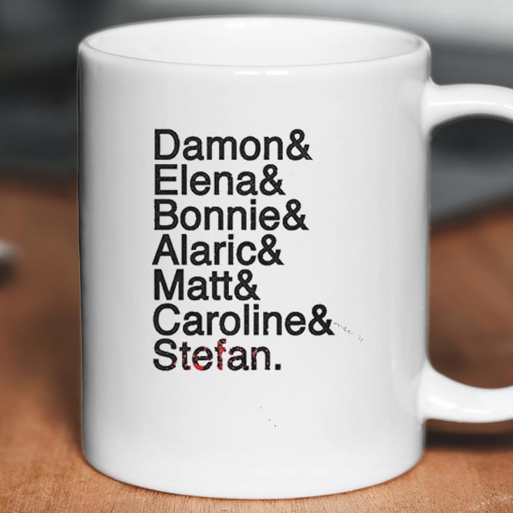 Damon Elena Bonnie Alaric Matt Caroline Stefan Coffee Mug