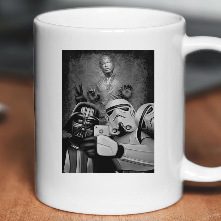 Darth Vader And Stormtrooper Selfie With Han Solo In Carbonite Tshirt Coffee Mug