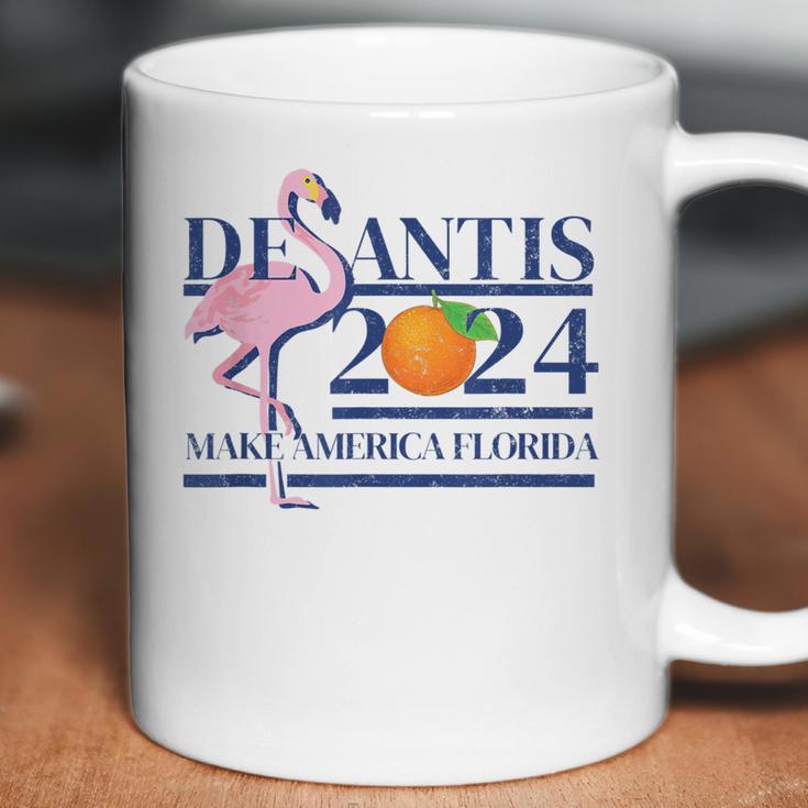 Desantis 2024 Make America Florida Flamingo Election V6 Coffee Mug