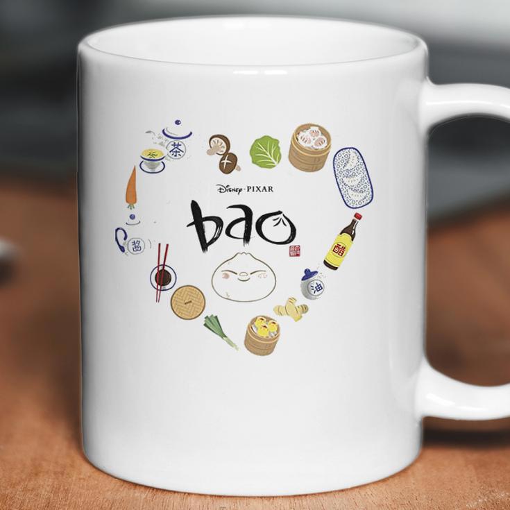 Disney Pixar Bao Ingredients Heart Shaped Graphic Coffee Mug