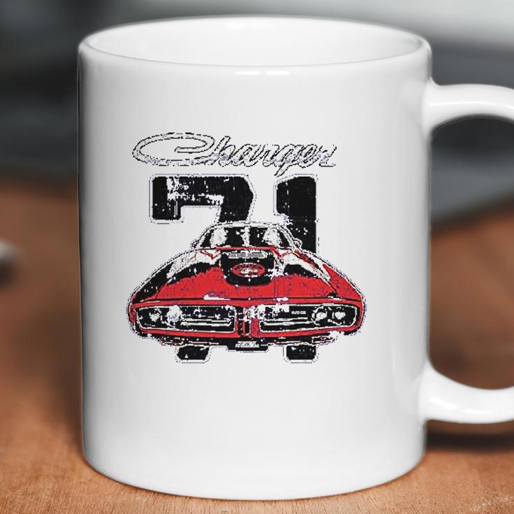 Dodge Charger 71 Distressed American Classic Muscle Car Coffee Mug