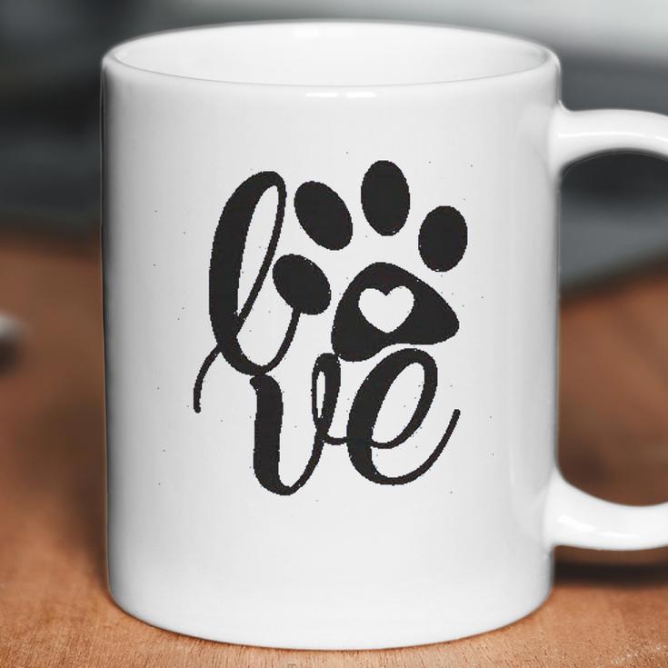 Dog Mom Life Cute Dog Paw Print Coffee Mug