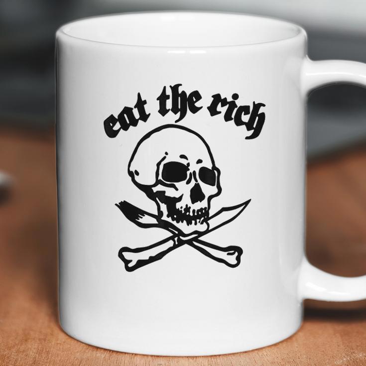 Eat The Rich Skull Crossbones Gift Coffee Mug