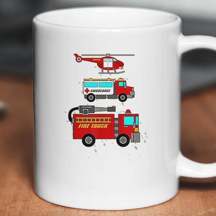 Ems Fire Truck Ambulance Rescue Helicopter Coffee Mug