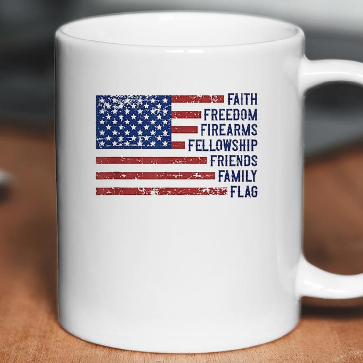 Faith Freedom Firearms Fellowship Friends Family Flag Coffee Mug