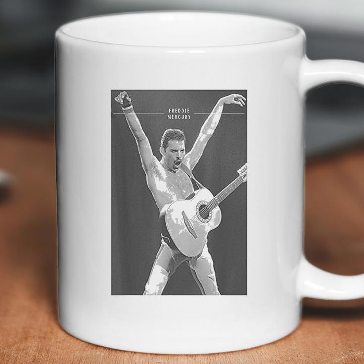 Freddie Mercury Official Live Arms Guitar Coffee Mug