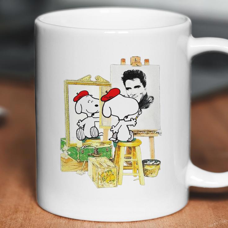 Funny Snoopys Painting The Picture - Elvis Presley Coffee Mug