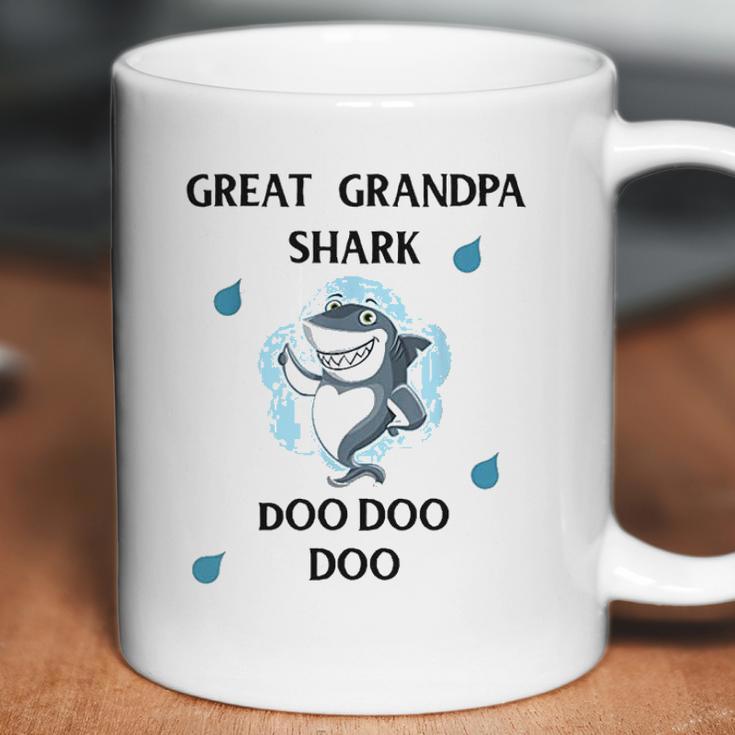 Great Grandpa Gift Shark Doo Doo Doo Coffee Mug