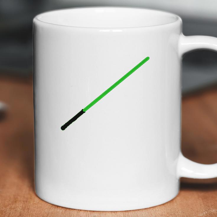 Green Light Saber T-Shirt Coffee Mug