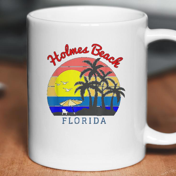 Holmes Beach Florida Vintage Retro Beach Sunset Gift Coffee Mug