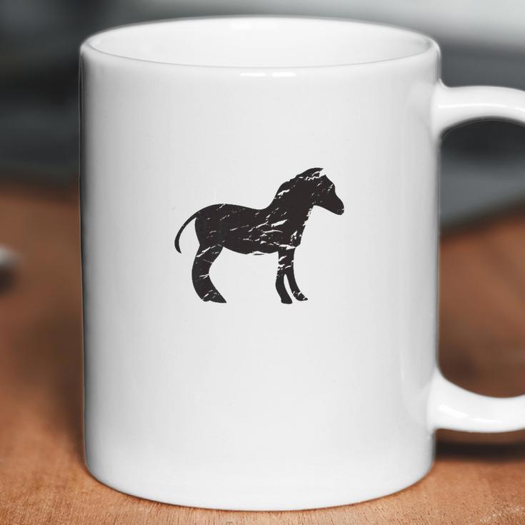 Horse Stallion Or Young Colt Vintage Distressed Coffee Mug