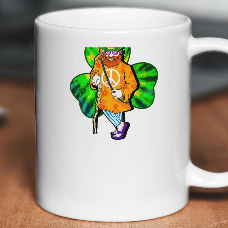 Irish Hippie Leprechaun Peace Shillelagh Guitar Beard Coffee Mug