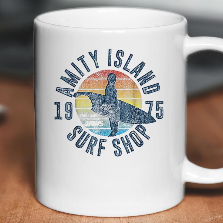 Jaws Amity Island Surf Board Graphic Coffee Mug