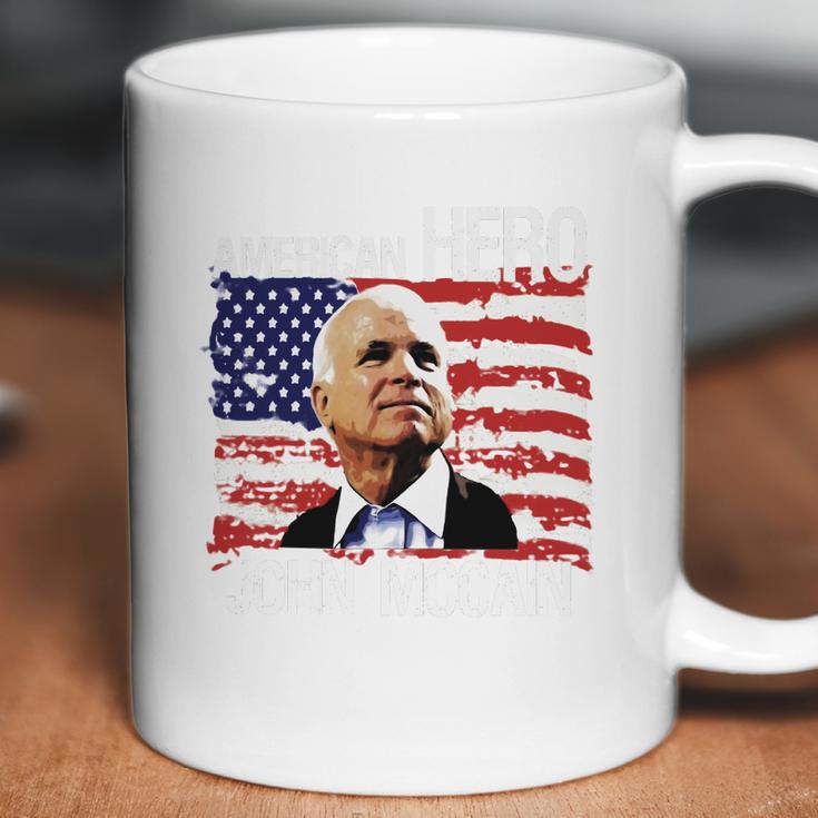 John Mccain T-Shirt - American Hero Retro Flag Usa Shirt Coffee Mug