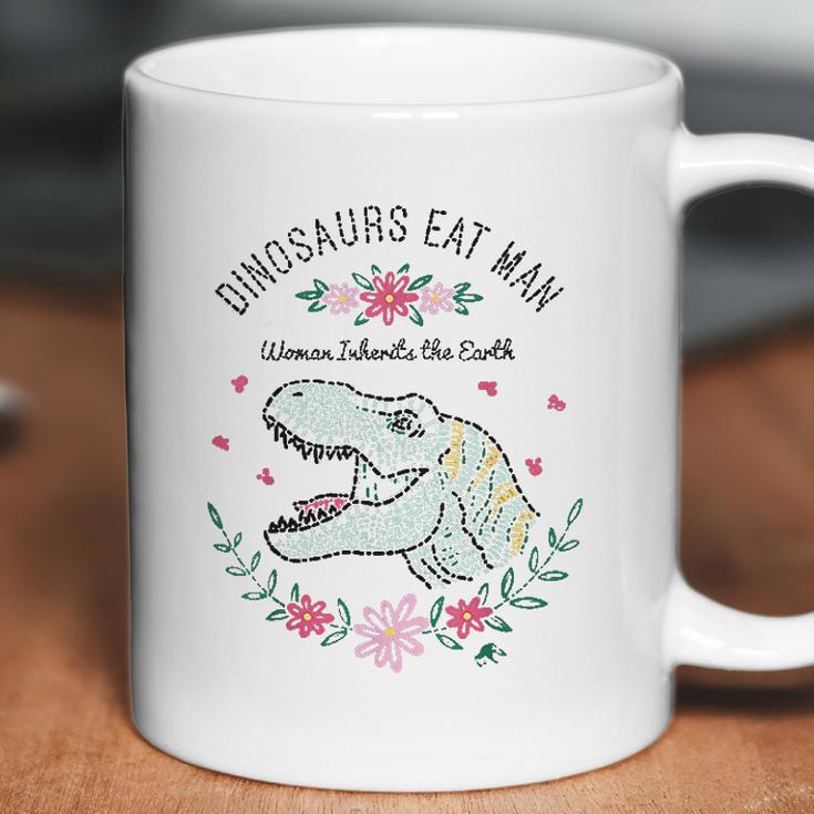 Jurassic Park Dinos Eat Man Women Inherit The Earth Coffee Mug