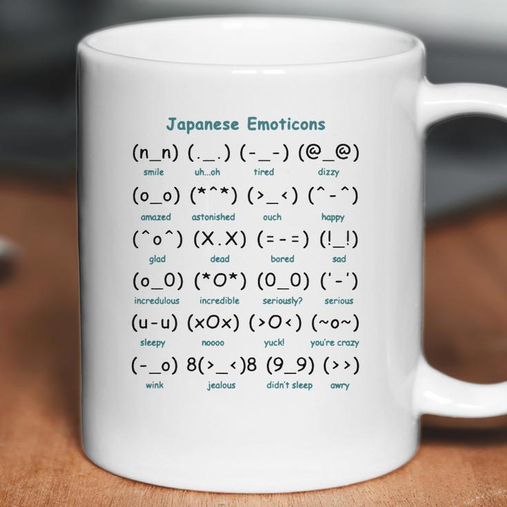 Kaomoji Kawaii Cute Japanese Text Face Emoticons Emoji Cool Gifts Tshirt Coffee Mug