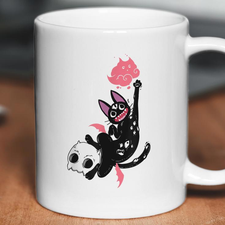 Kawaii Black Cat Pastel Goth Lovers Emo Cat Men Women T-Shirt Graphic Print Casual Unisex Tee Coffee Mug