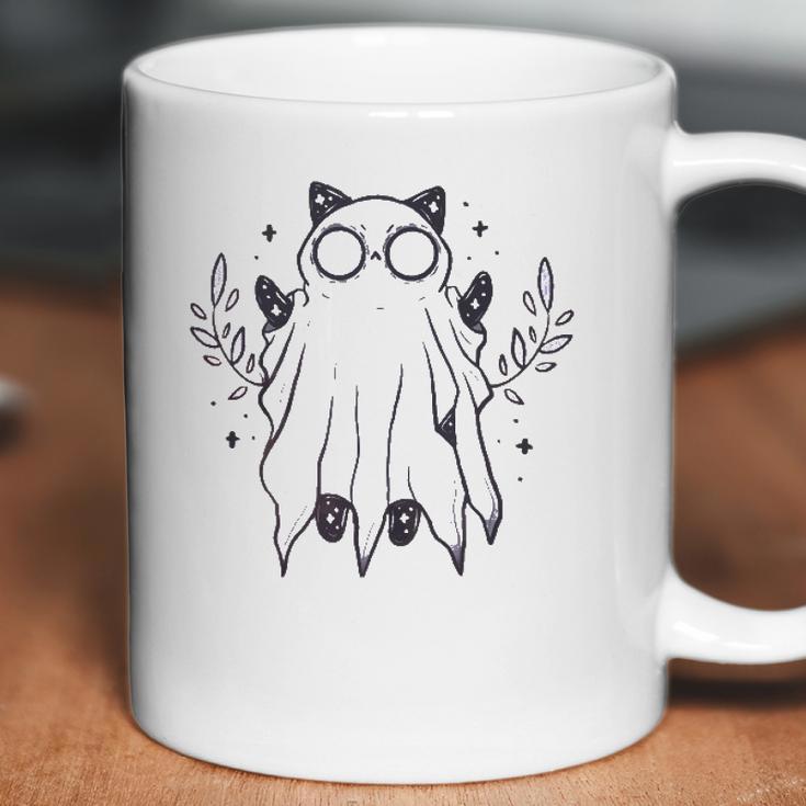 Kawaii Pastel Goth Art Creepy Cute Ghost Demon Halloween Coffee Mug