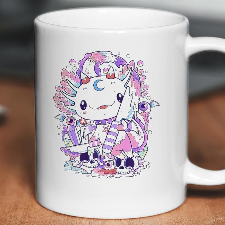 Kawaii Pastel Goth Cute And Creepy Axolotl Knife Coffee Mug