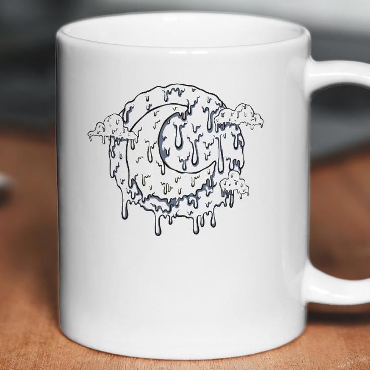 Kawaii Pastel Goth Vaporwave Melting Moon Creepy Aesthetic Coffee Mug