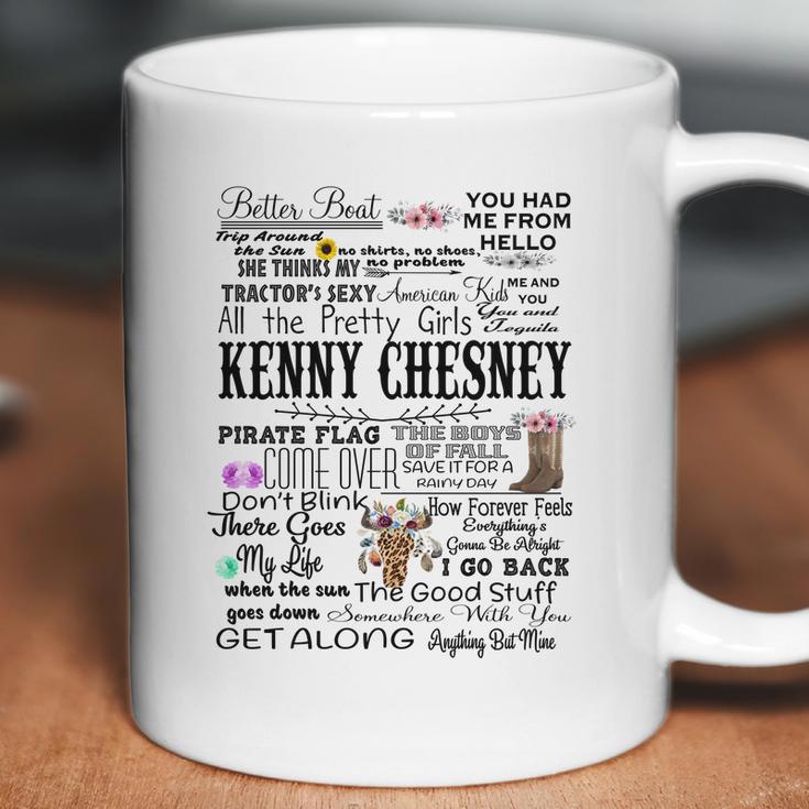 Kenny Chesney Lyrics Tshirt Raglan Music Lyrics Coffee Mug