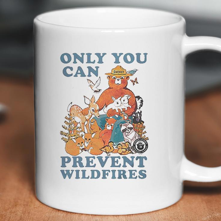 Luv Smokey Bear Only You Can Prevent Wild Fires Ringer Coffee Mug