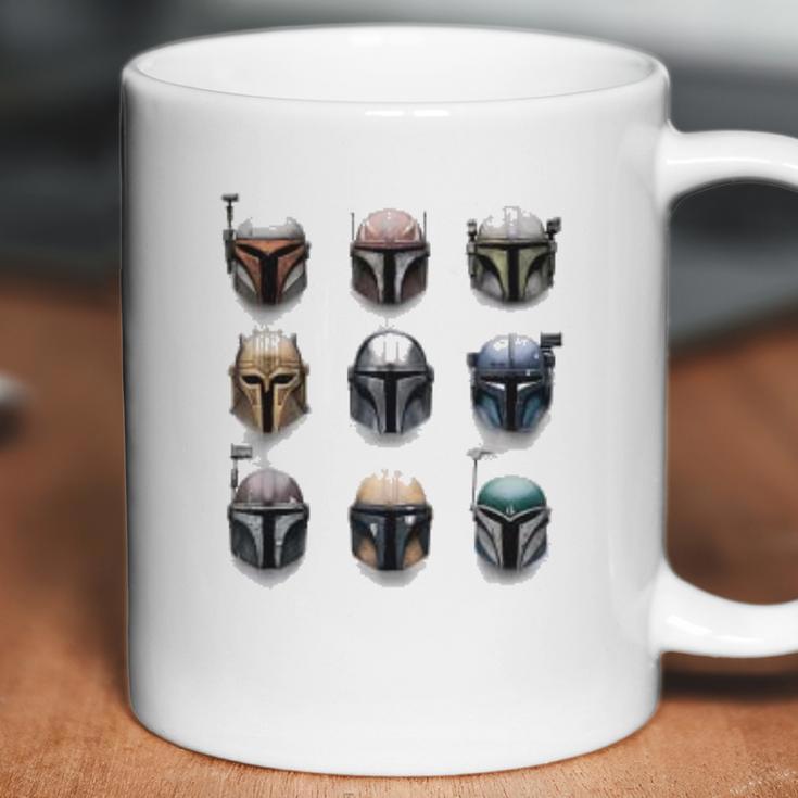 The Mandalorian Battle Worn Helmets Coffee Mug