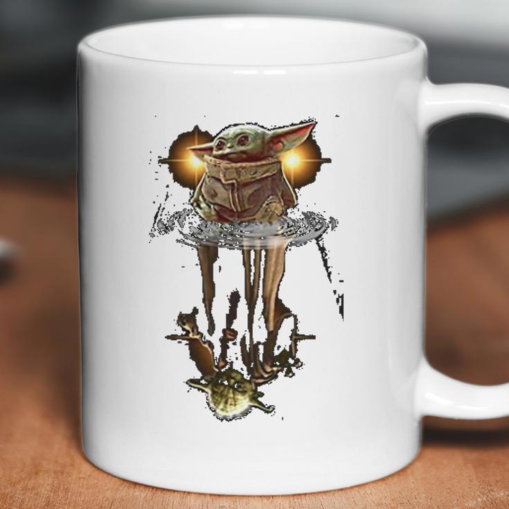 The Mandalorian Water Reflection Old Joda Coffee Mug