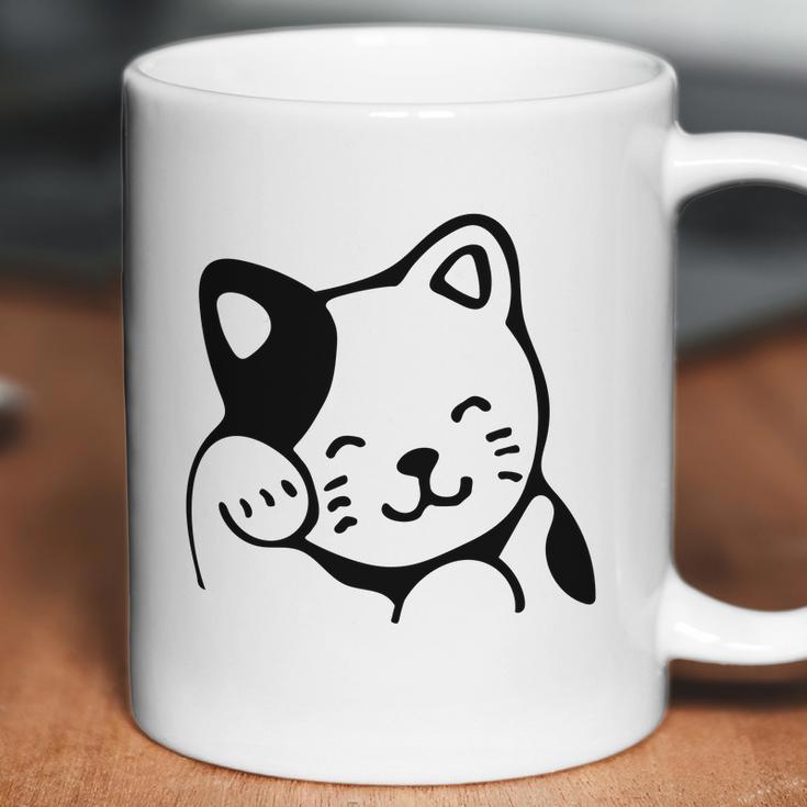 Maneki Neko Shirt Asian Good Luck Cat Coffee Mug