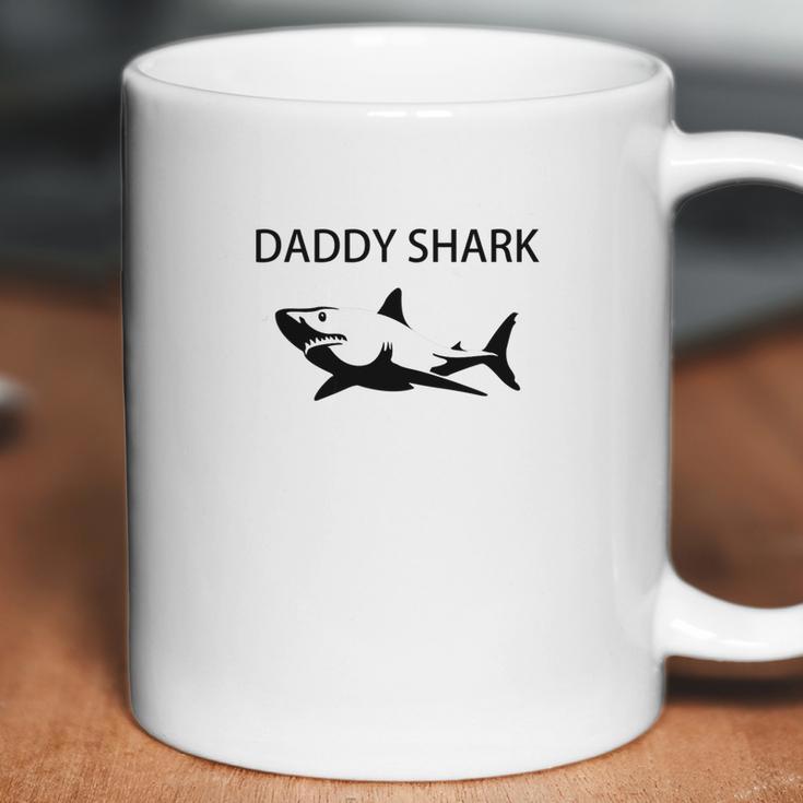 Mens Daddy Shark Funny Fathers And Grandpa Coffee Mug