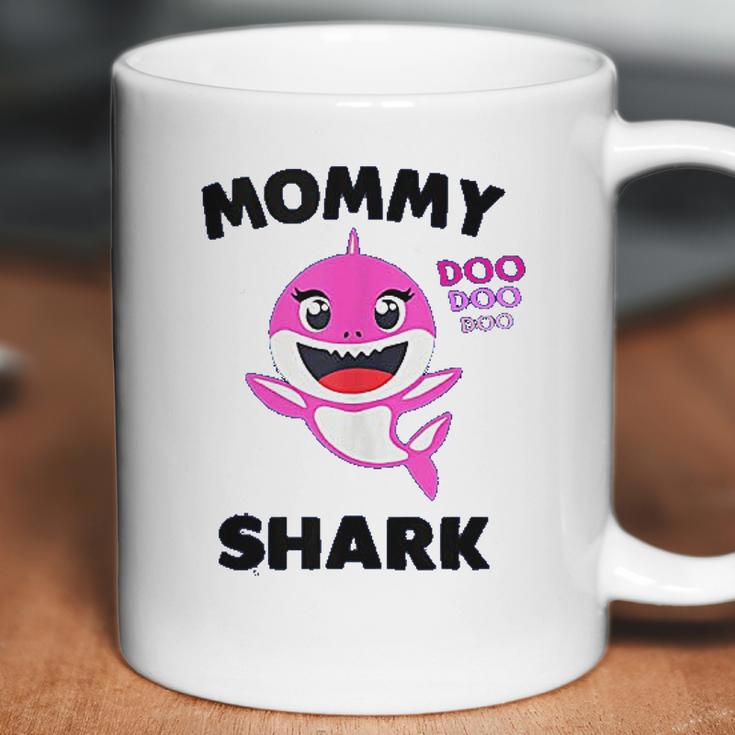 Mommy Shark Gift For Mom Shark Baby Cute Matching Family Coffee Mug