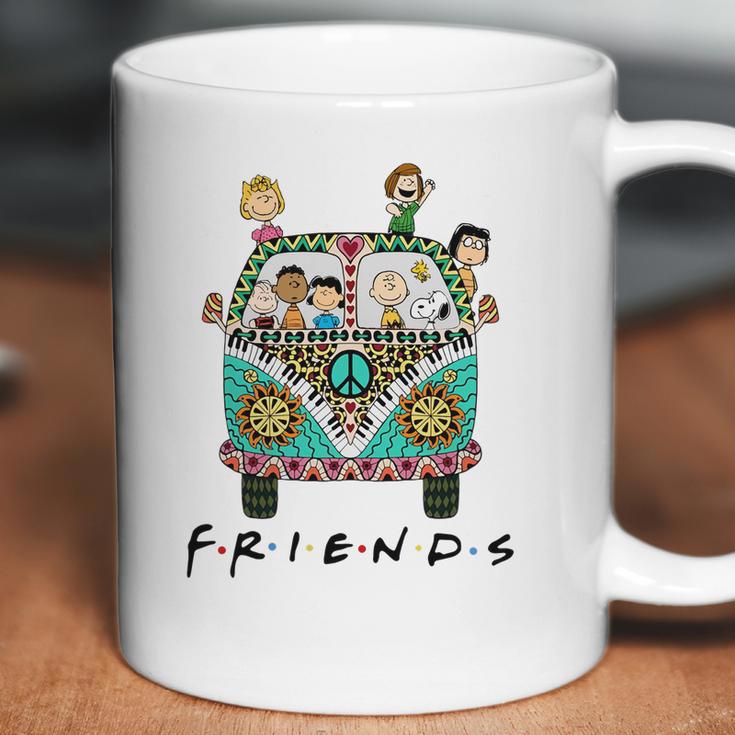 Peanuts Friends With Hippie Bus Shirt Coffee Mug