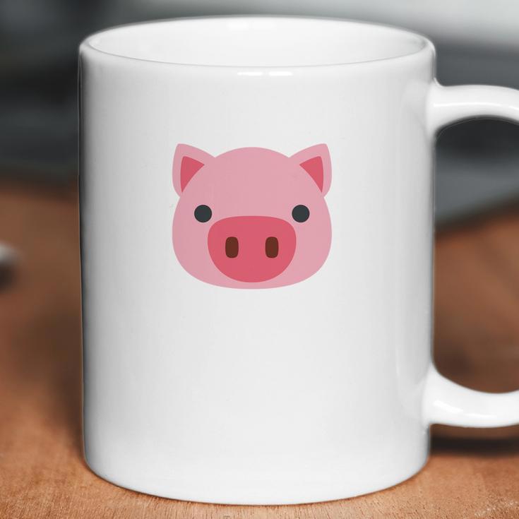 Pig Emoji Cute Porky Head DesignLittle Pink Pig T Shirt Coffee Mug