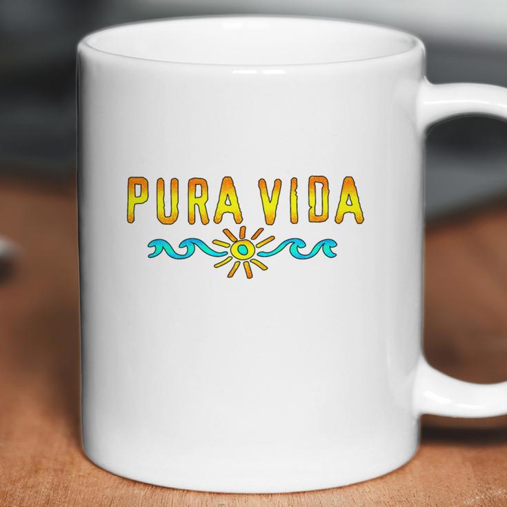 Pura Vida Costa Rica Surfing Beach Holidays Coffee Mug