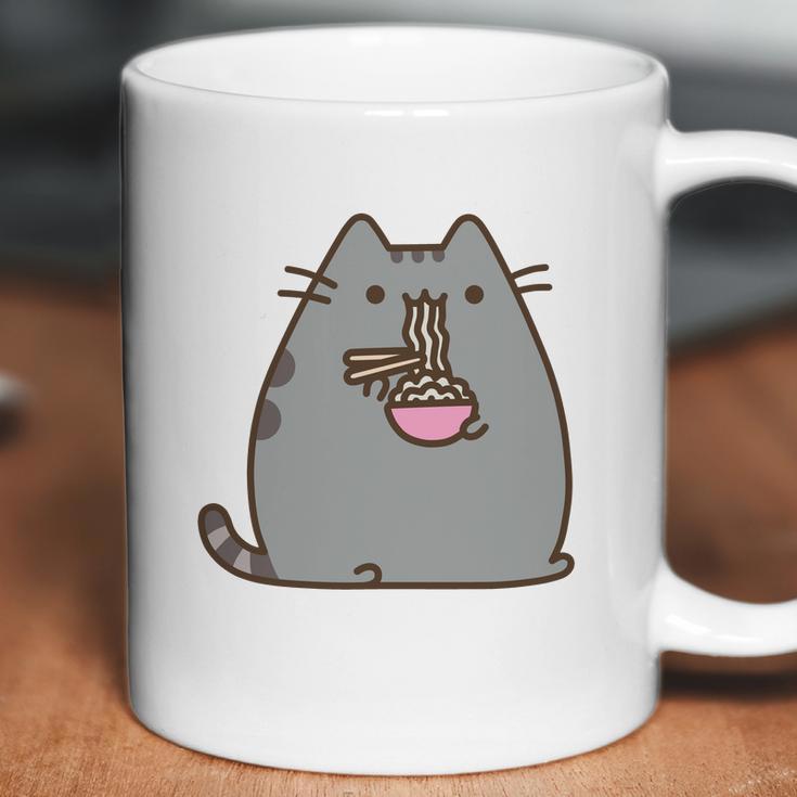 Pusheen The Cat Eating Noodles Coffee Mug