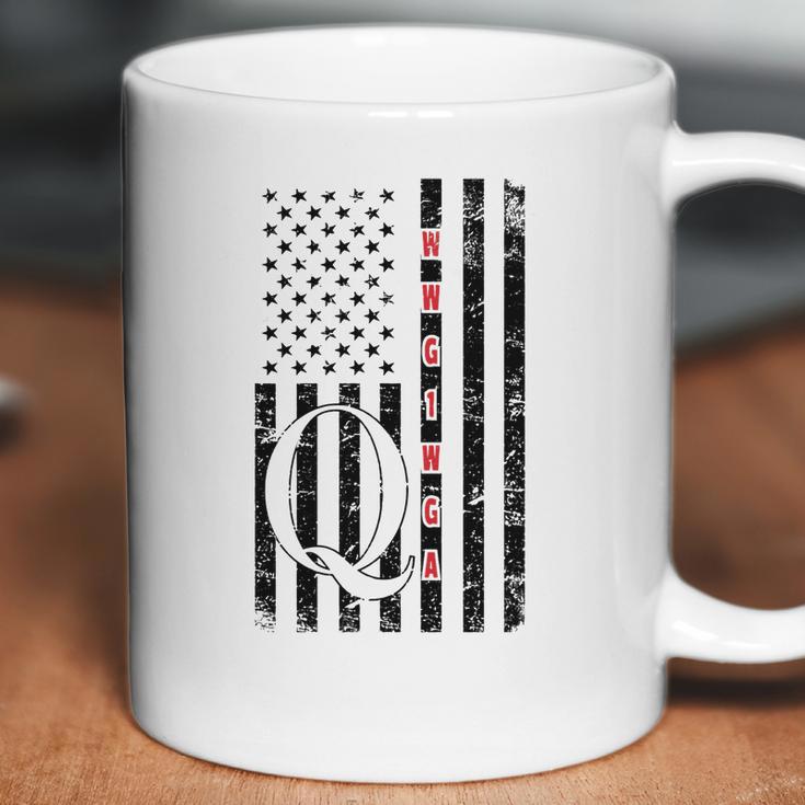 Q-Anon Flag Where We Go One We Go All Wwg1wga Coffee Mug Coffee Mug