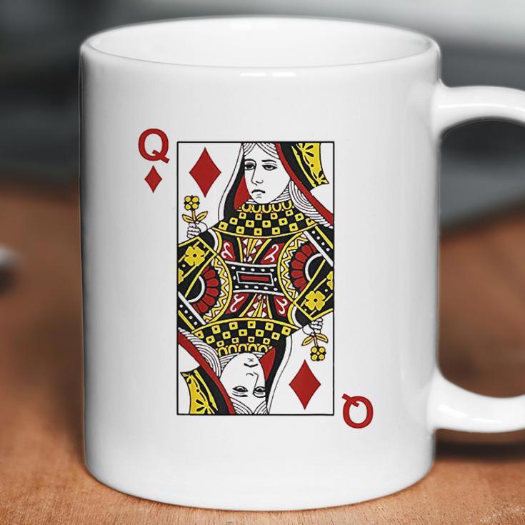 Queen Of Diamond Cards Poker Q Coffee Mug