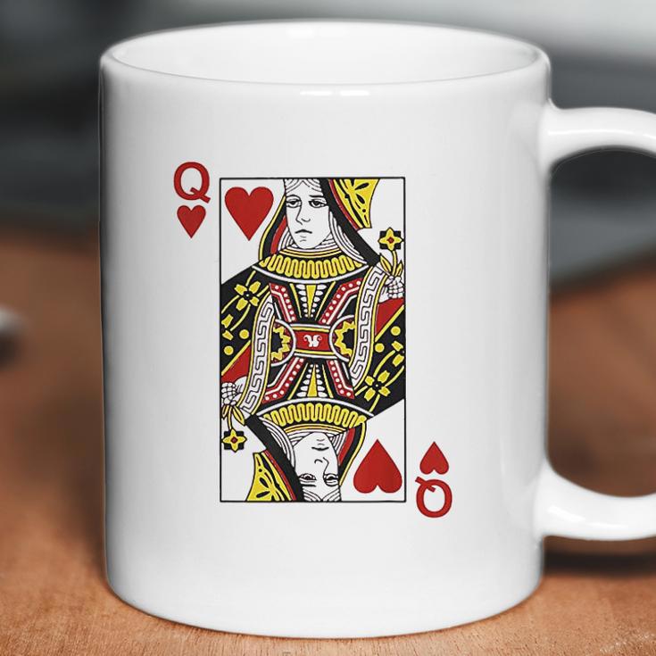 Queen Of Hearts Blackjack Cards Coffee Mug