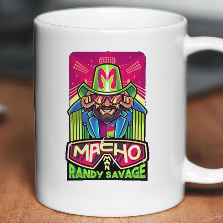 Randy Macho Man Savage Cartoon Wrestling Coffee Mug