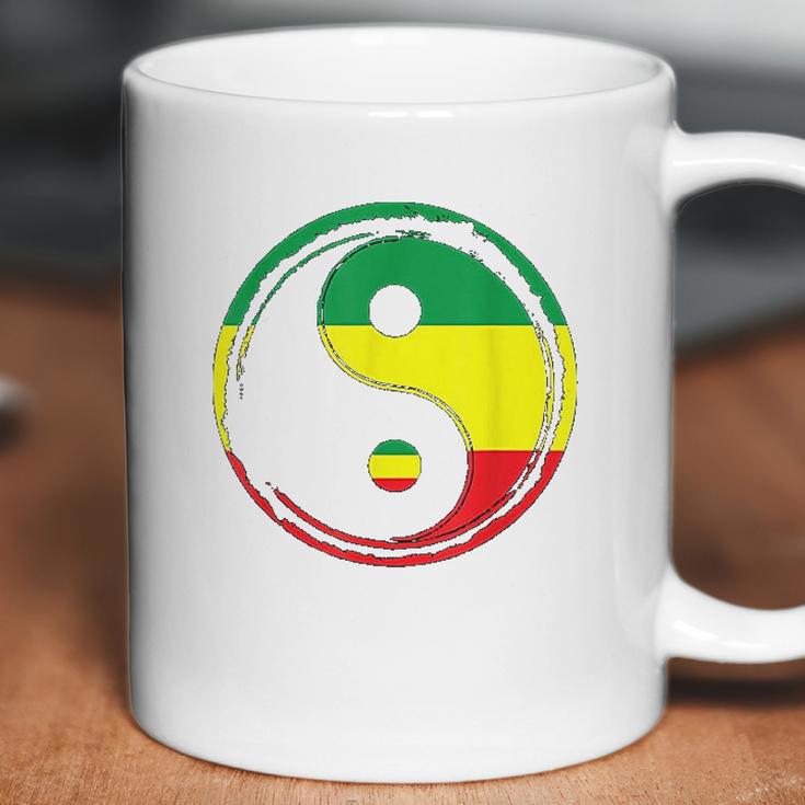 Rasta Flag Jamaica Flag Irie Peace Symbol Reggae Music Coffee Mug