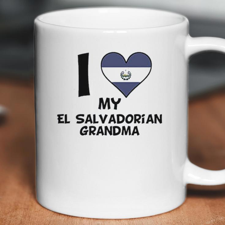 Really Awesome I Heart My El Salvadorian Grandma El Salvador Flag Baby Coffee Mug