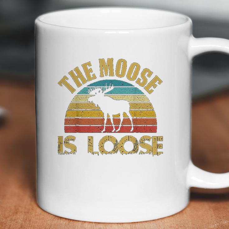 Retro Vintage Moose Is Loose Funny Moose Lover Gift Coffee Mug