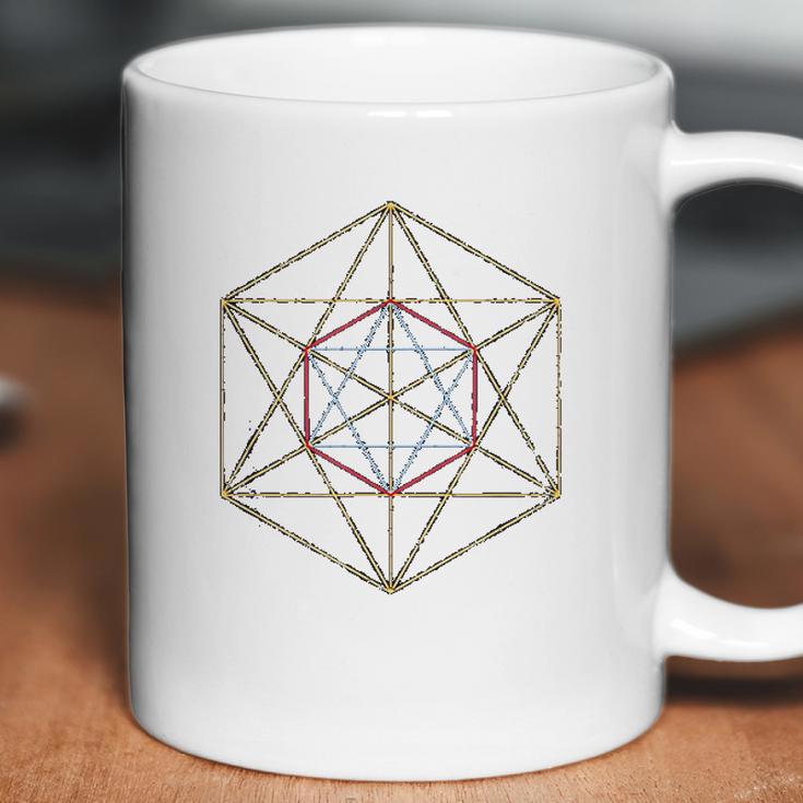 Sacred Geometry Merkabah Cube Of Archangel Metatron Coffee Mug