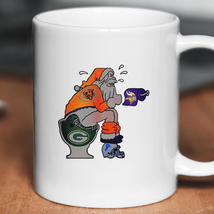 Santa Claus Chicago Bears Toilet Green Bay Packers Sweater Coffee Mug