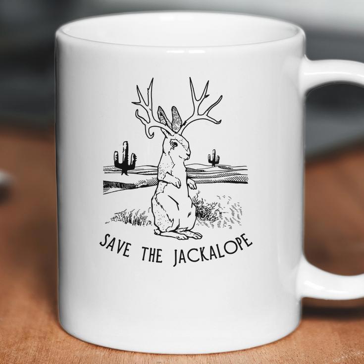 Save The Jackalope Tee Funny Jackrabbi Apparel Coffee Mug