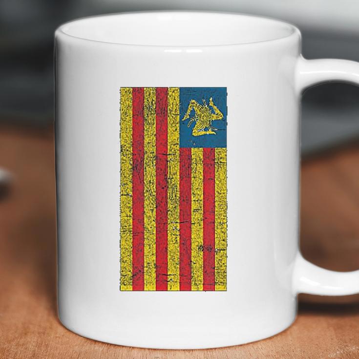 Sicilian Pride Sicilia Sicilian Flag Trinacria Faded Coffee Mug