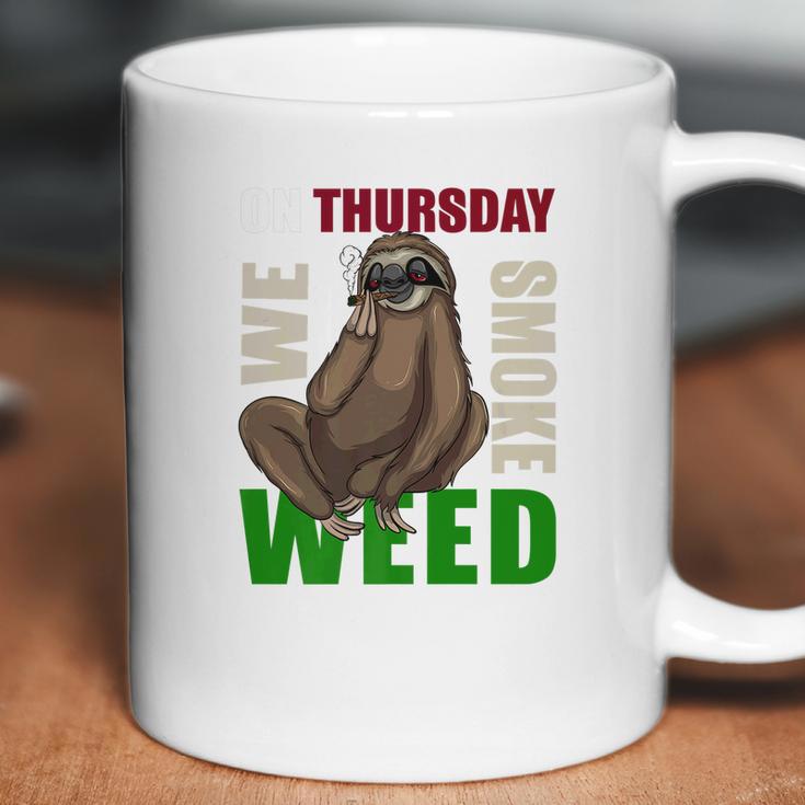 Sloth Stoner Thursday Marijuana Weed Ganja Gift Coffee Mug