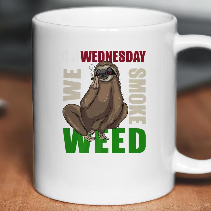 Sloth Stoner Wednesday Marijuana Weed Ganja Gift Coffee Mug