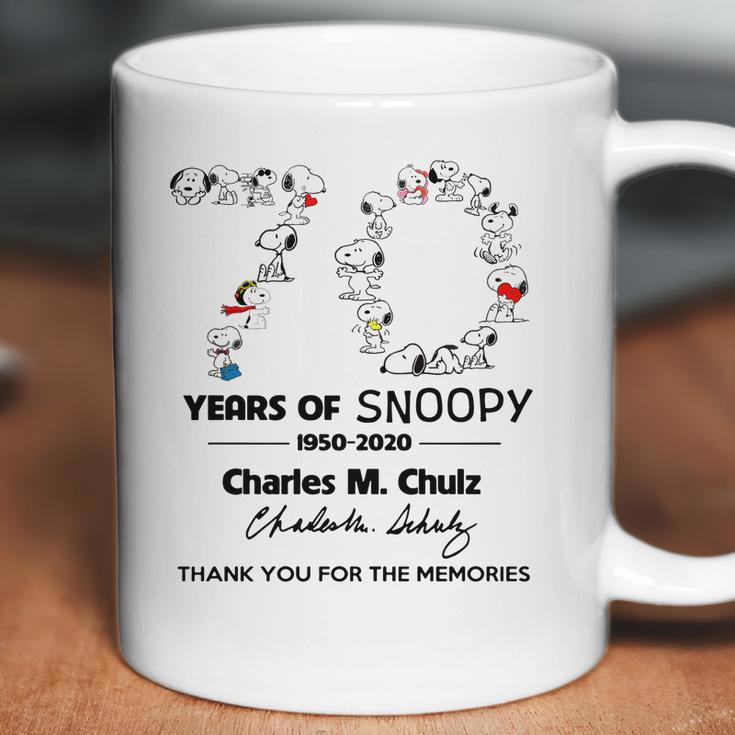 Snoopy 70Th Anniversary 1950 2020 Charles M Schulz Thank You T-Shirt Coffee Mug