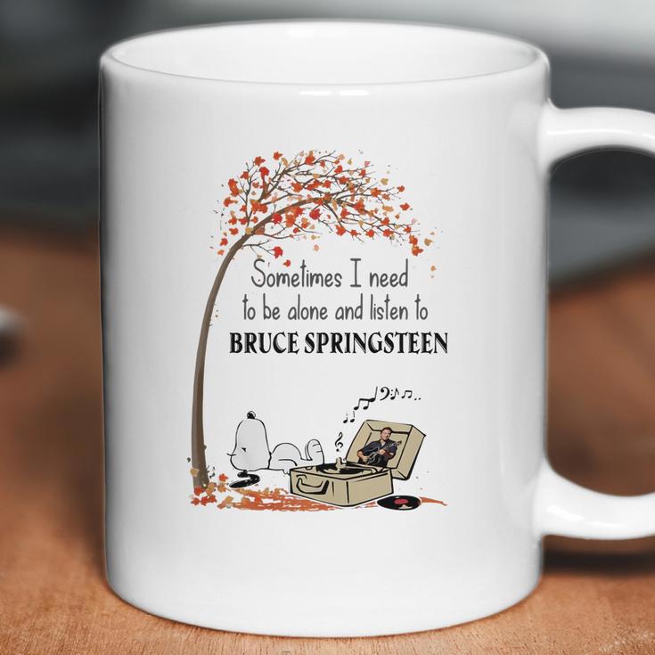 Snoopy Need To Be Alone And Listen To Bruce Springsteen Shirt Coffee Mug